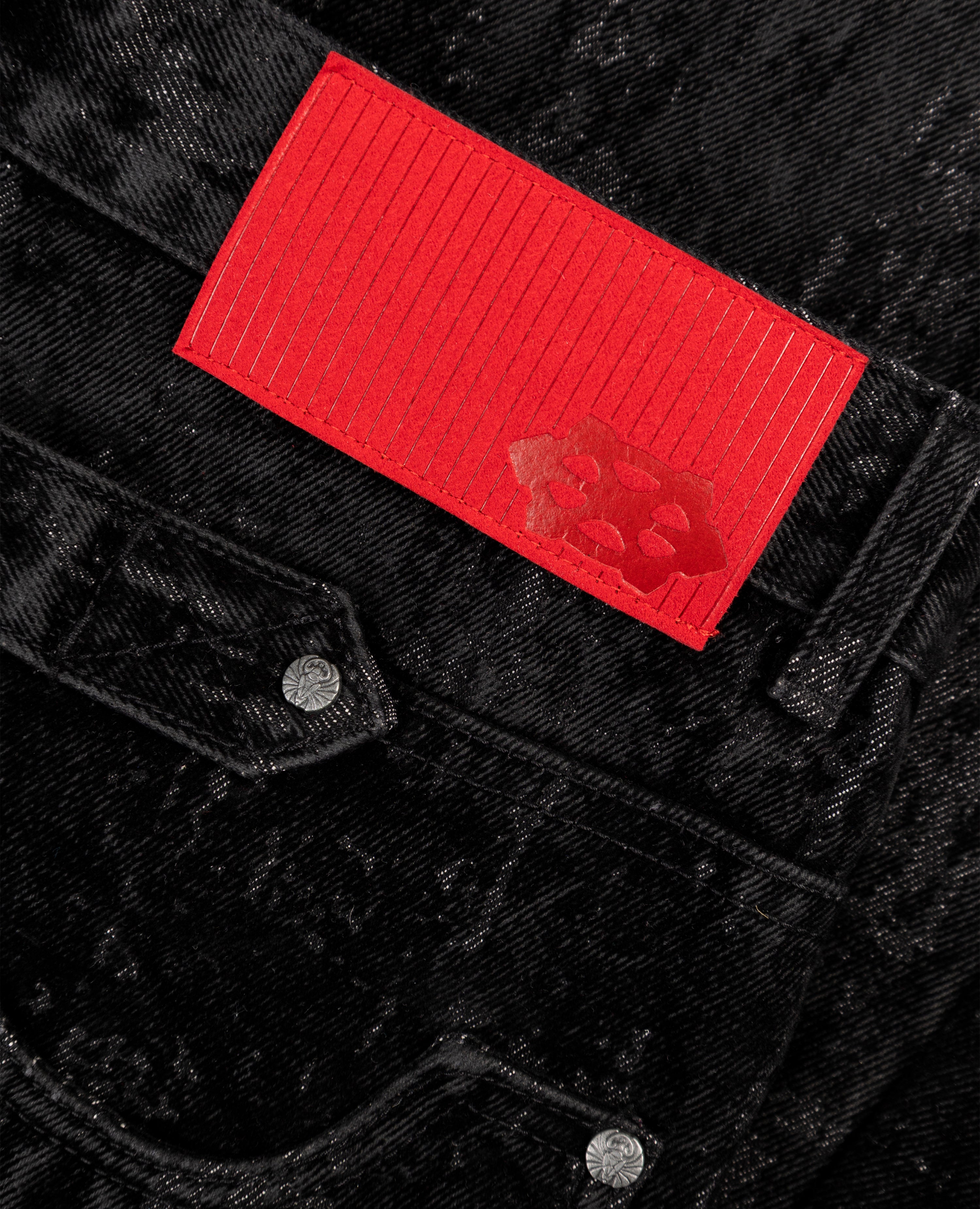 BLACK KNUCKLE BOOTCUT VELVET PANTS