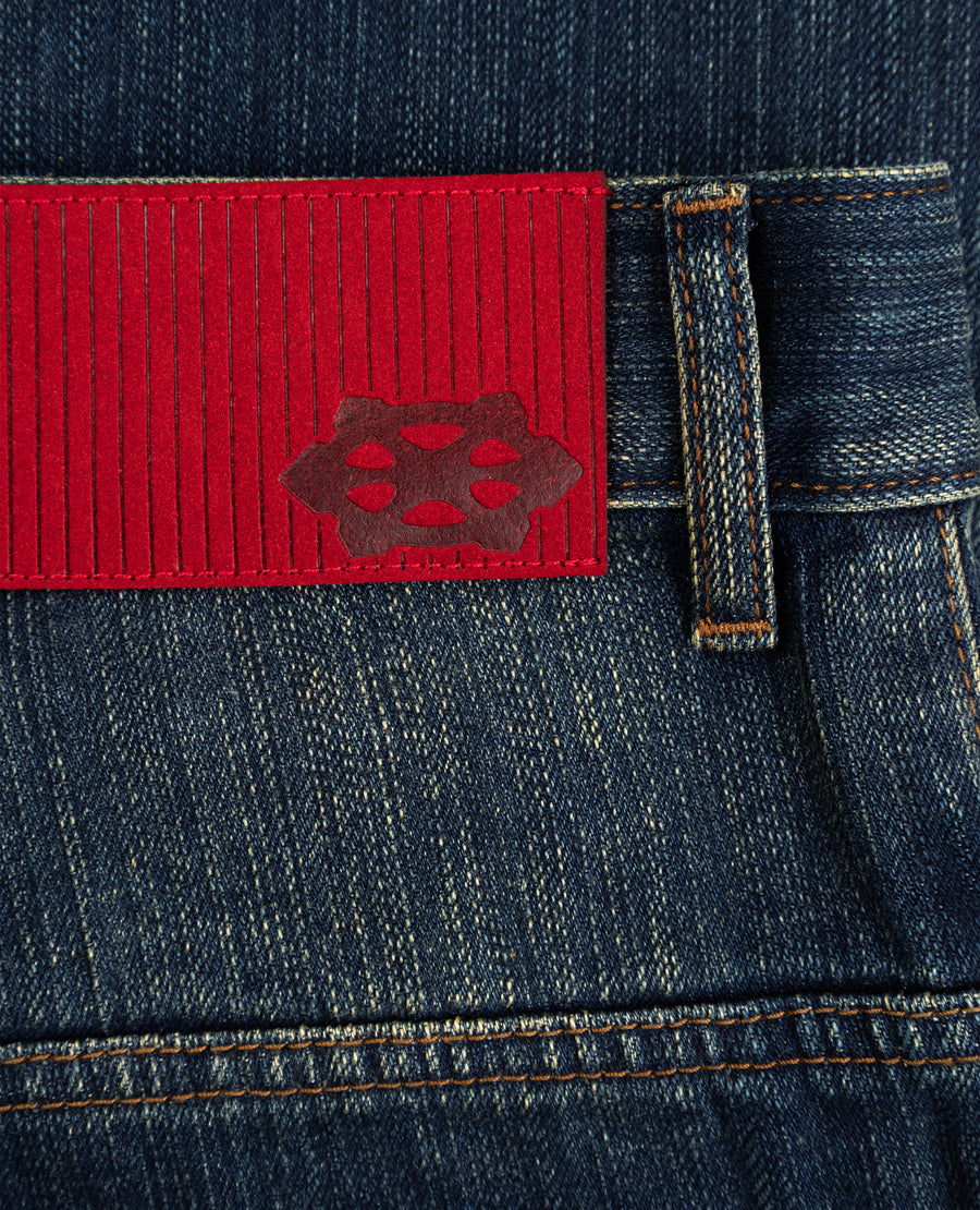 USED POCKETS STRAIGHT DENIM