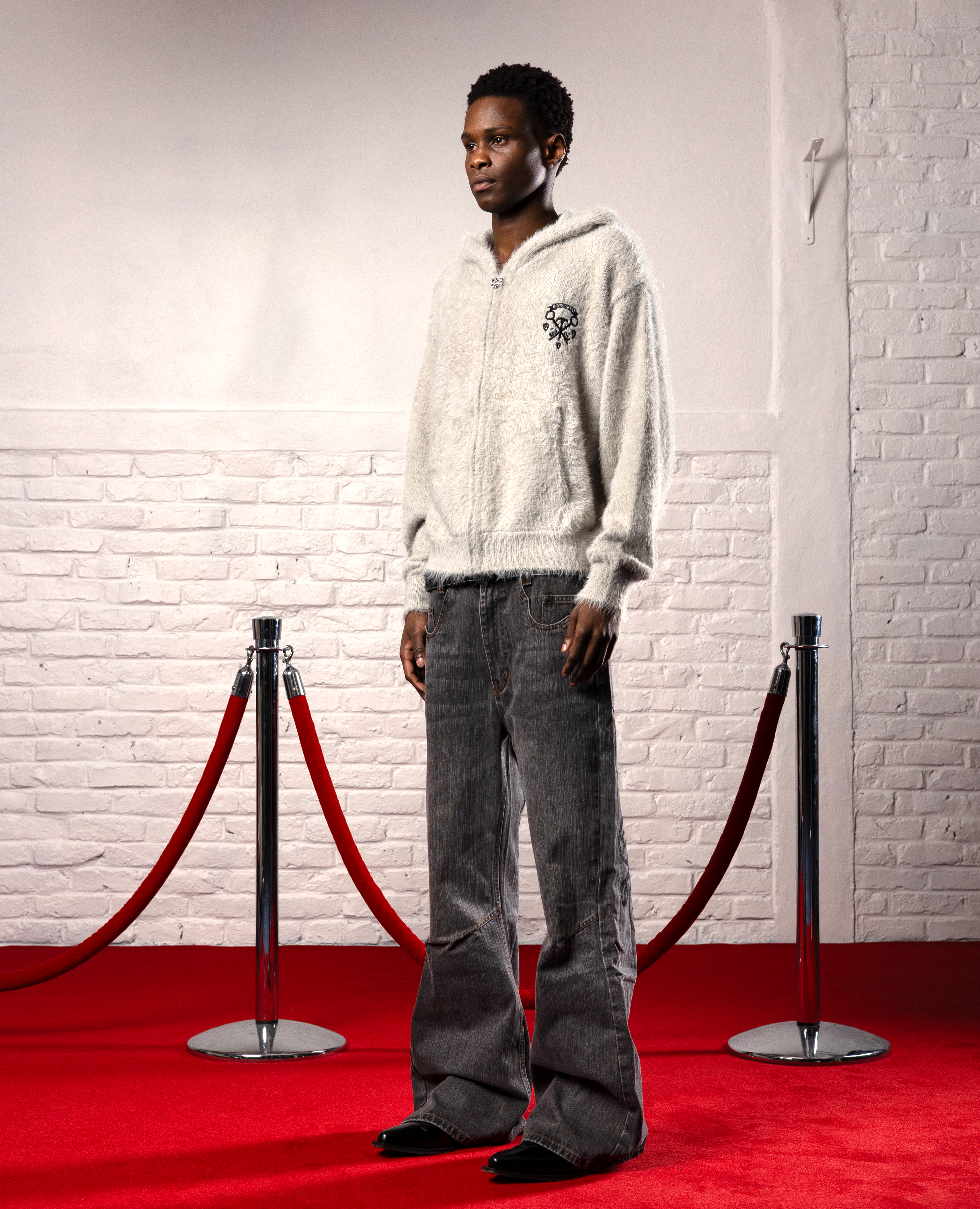 GREY CLASSIC FUR ZIP