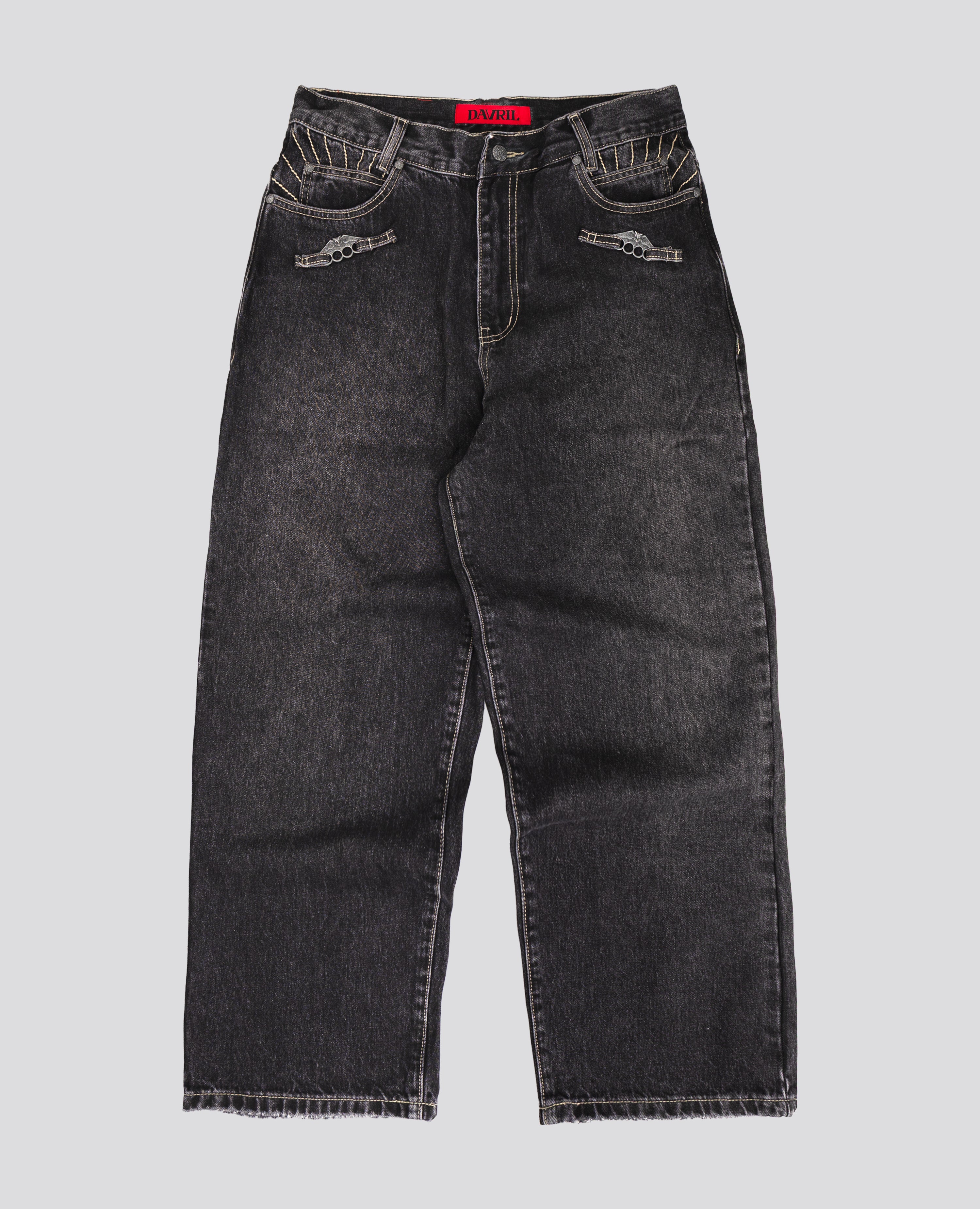 BLACK KNUCKLE LOOSE-FIT DENIM