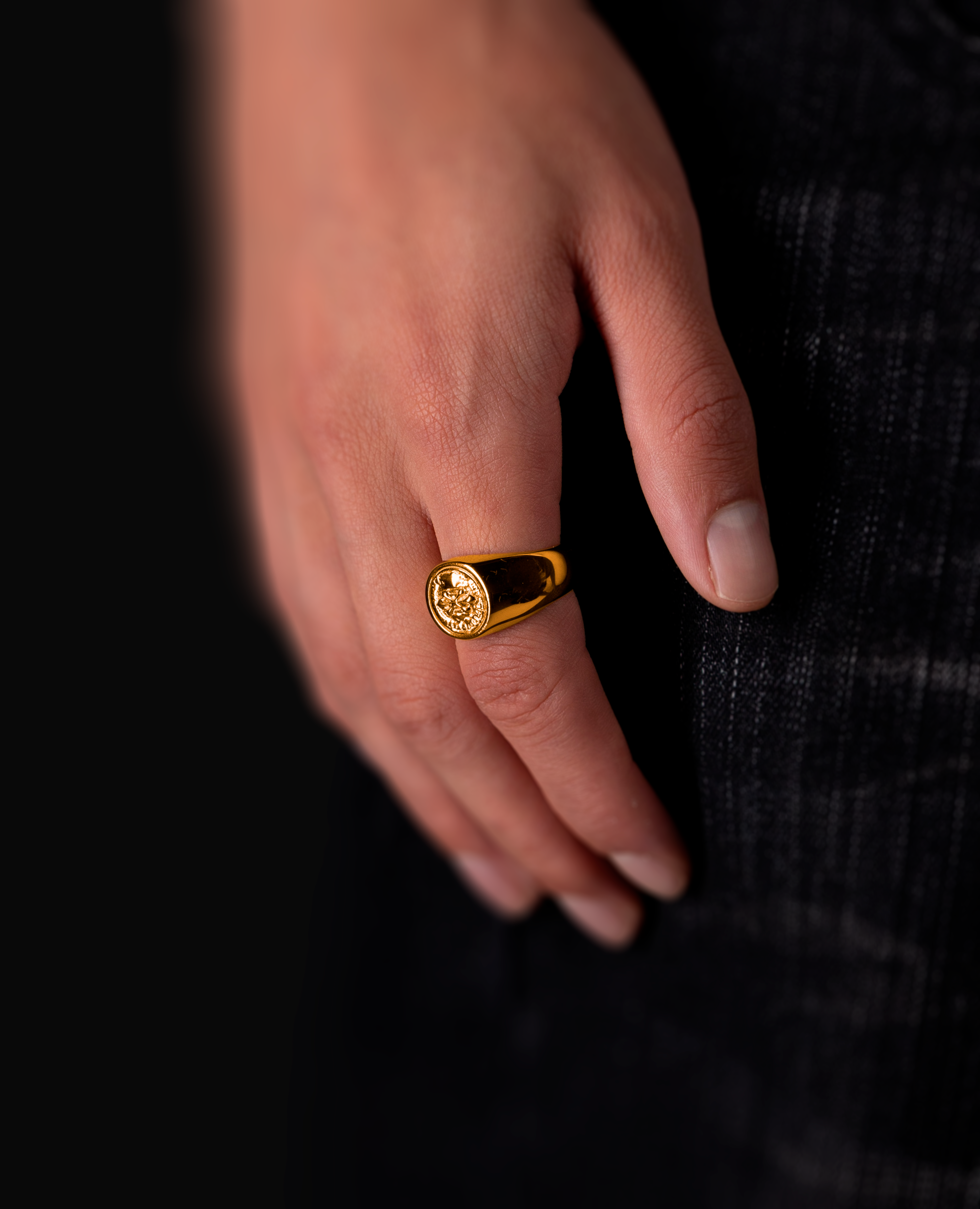 SIMPLECOIN RING 18-KARAT GOLD-PLATED