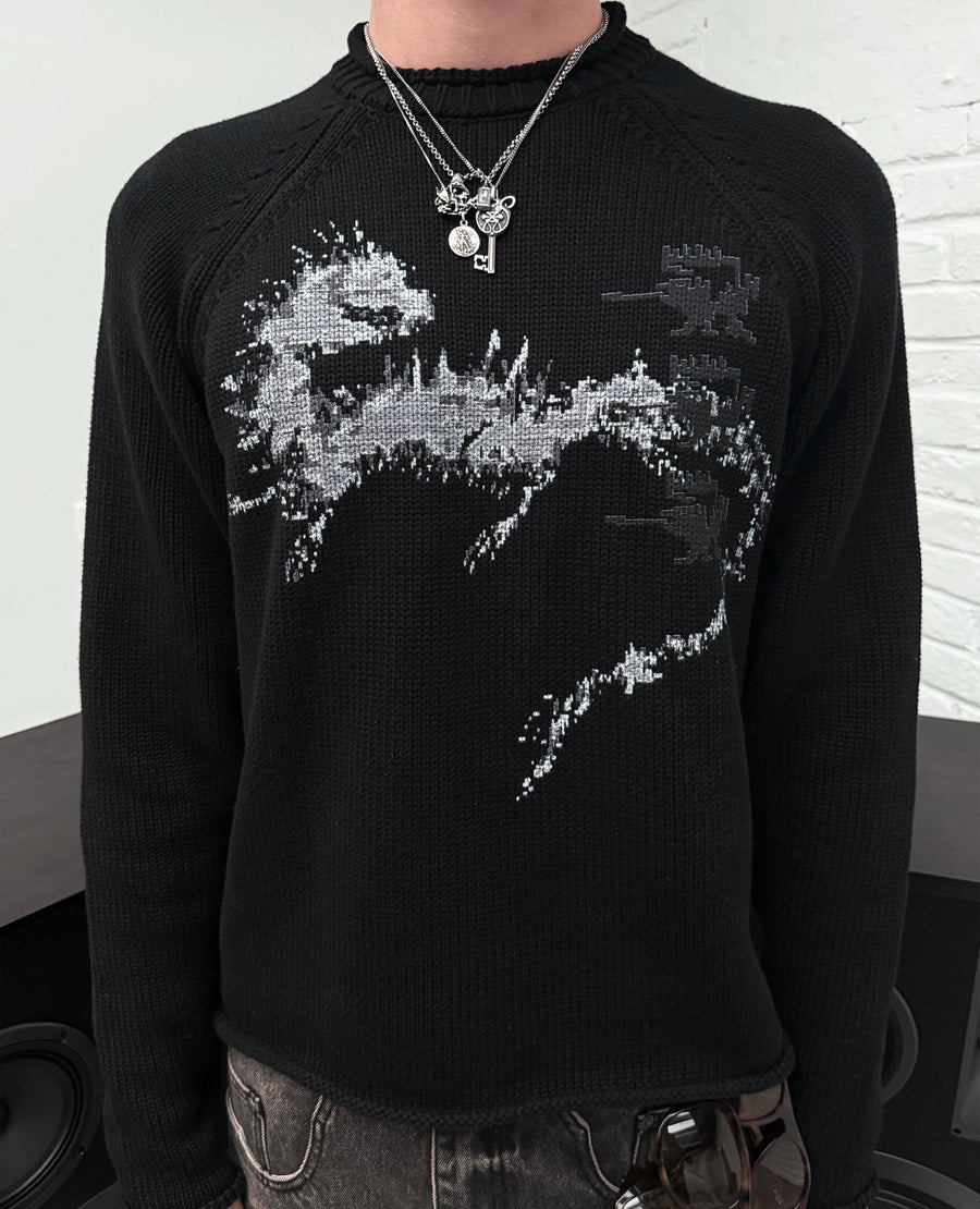 BLACK LOSTBEAST KNITWEAR