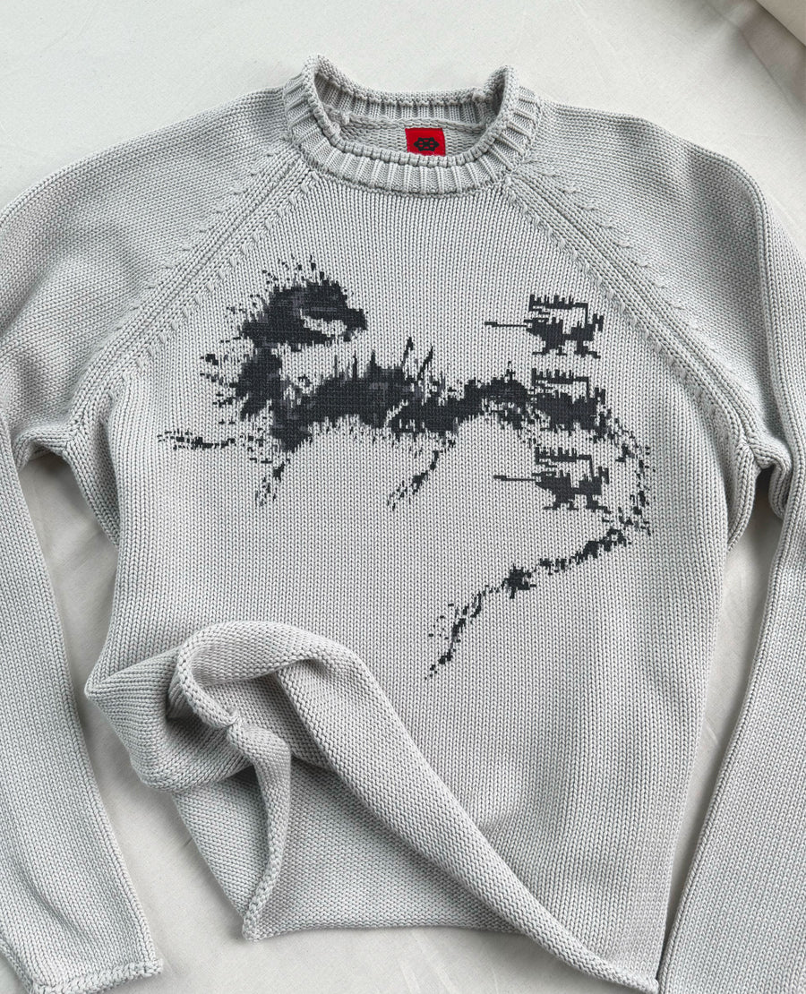 WHITE LOSTBEAST KNITWEAR