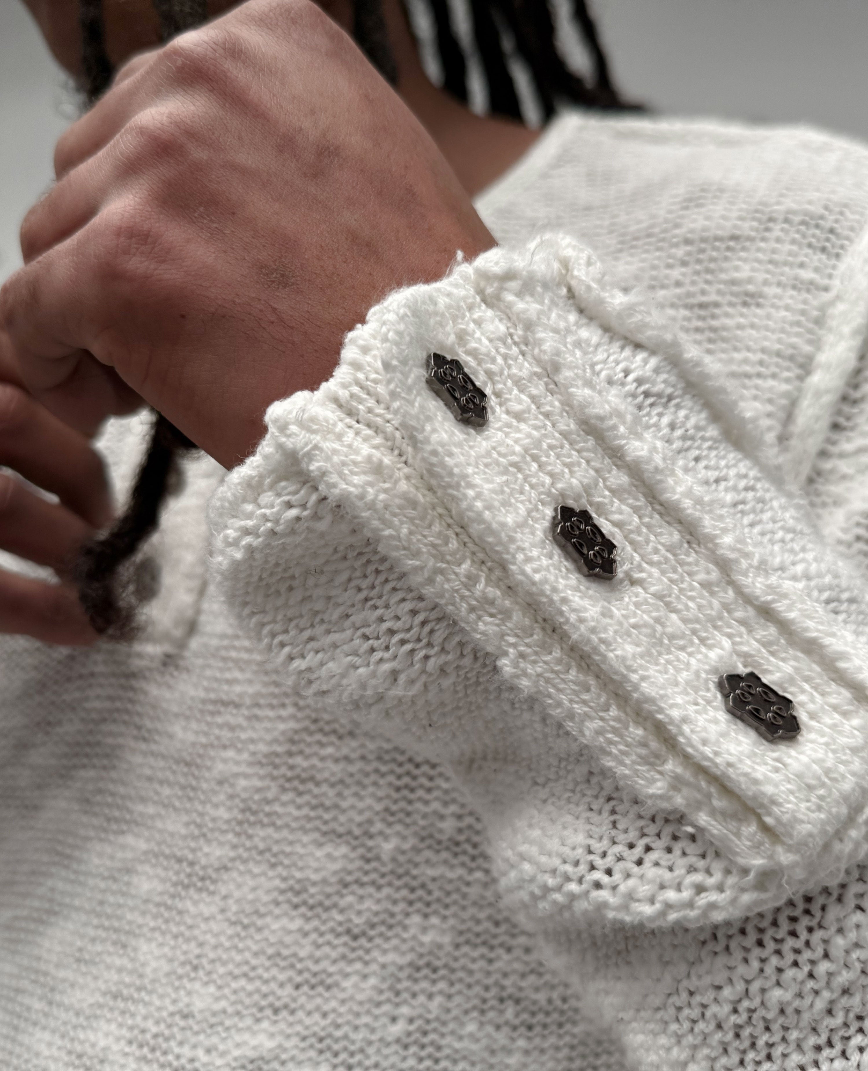 MESH COTTON LONGSLEEVE BUTTON UP